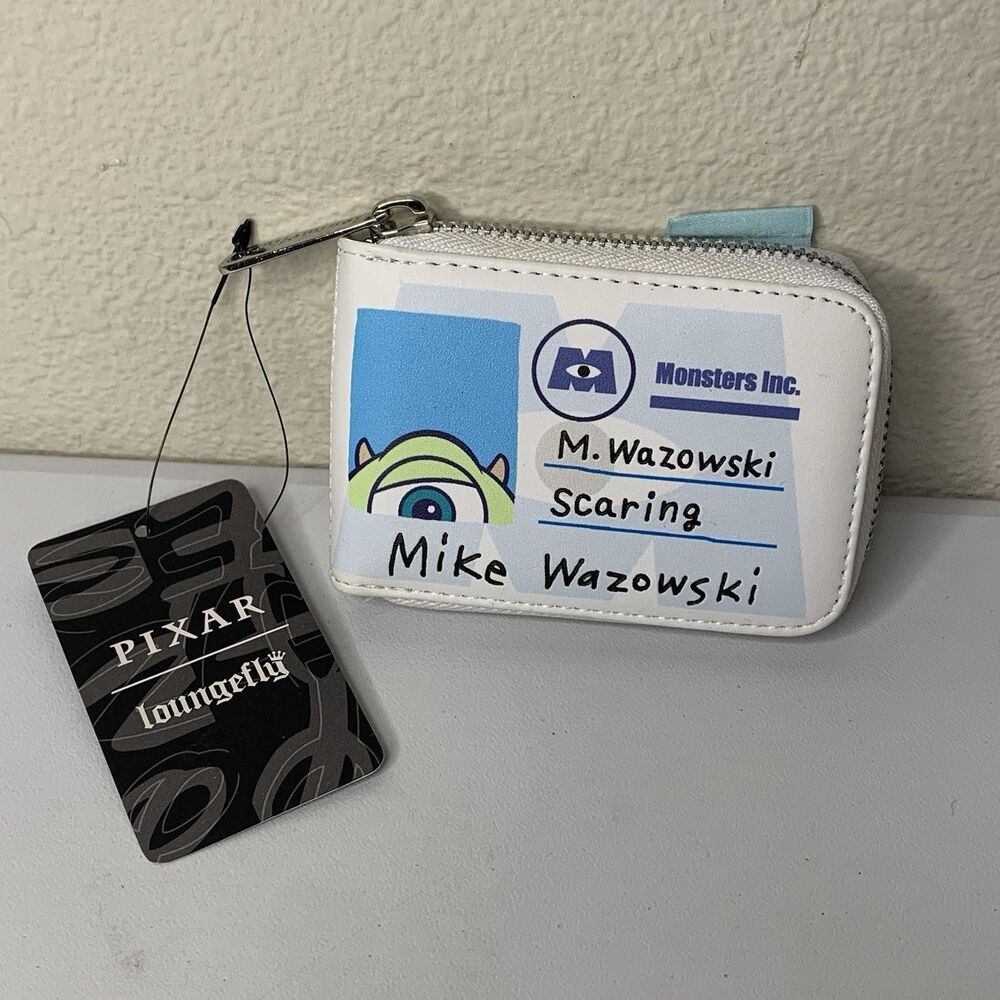 Monsters Inc Company ID Card Wallet Loungefly Zip Around Zipper New Mike Sully